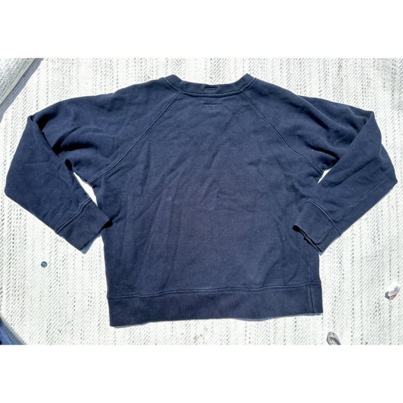 MOTHER Sweater Women's Small Blue Graphic La Bodega Long Sleeve Crew Neck Cotton - Picture 4 of 10